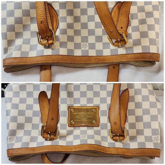 Authentic Louis Vuitton Damier Azur Hampstead MM with Dust Bag - Picture 15 of 17